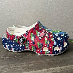 Crocs Classic Vineyard Vines Holiday Christmas kids size 11